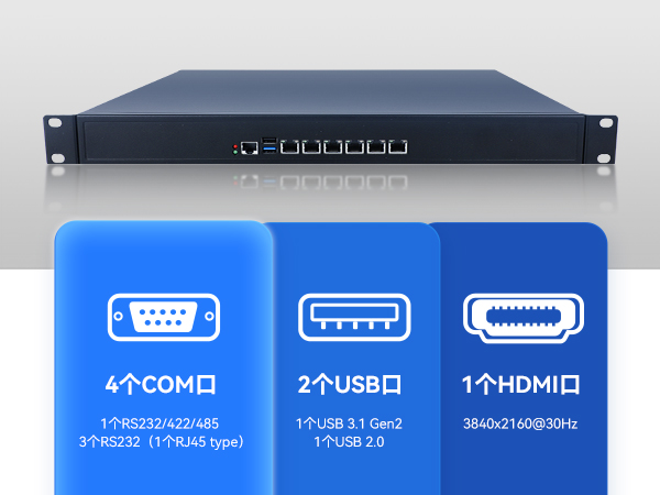 三亿1U多网口工控机,网络安全主机工业电脑,DT-12160-J6412