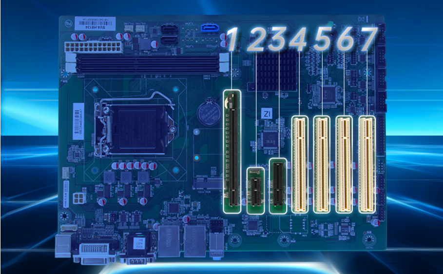 7个扩展槽分别为1个PCIex16插槽,1个PCIex4插槽,1个PCIex1插槽以及4个PCI插槽。 7个扩展槽分别为1个PCIex16插槽,1个PCIex4插槽,1个PCIex1插槽以及4个PCI插槽。